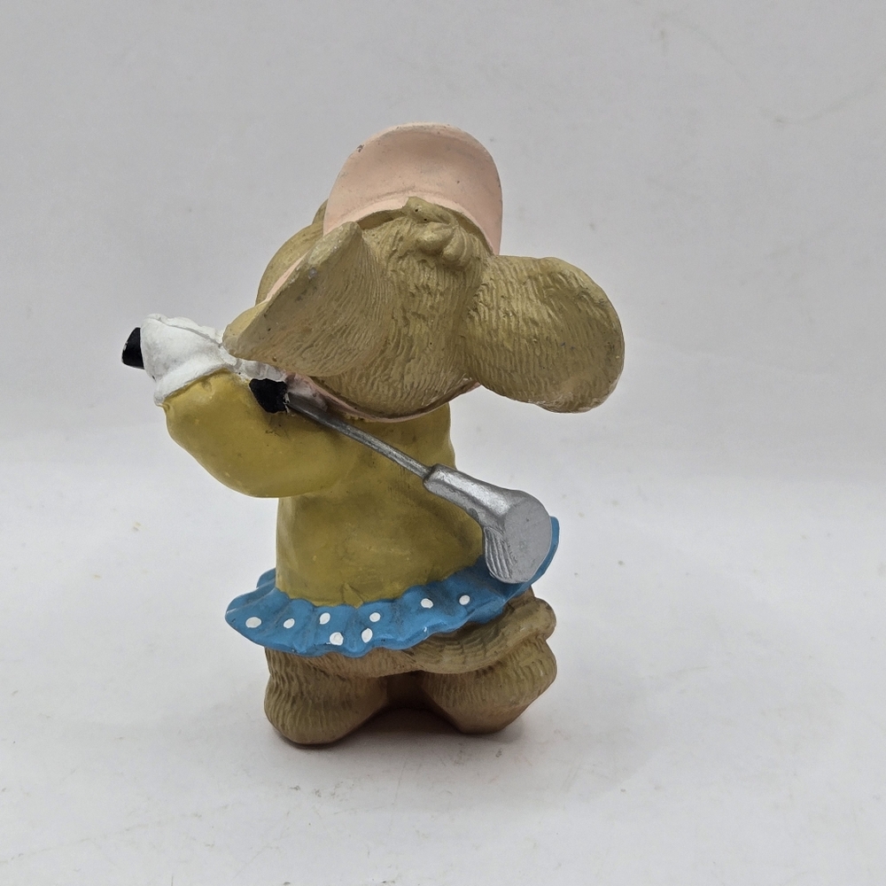 VTG Pair Of Beautiful Mouse Boy Girl Golf Club Playing Resin 3.5" H Collectible - Picture 11 of 14